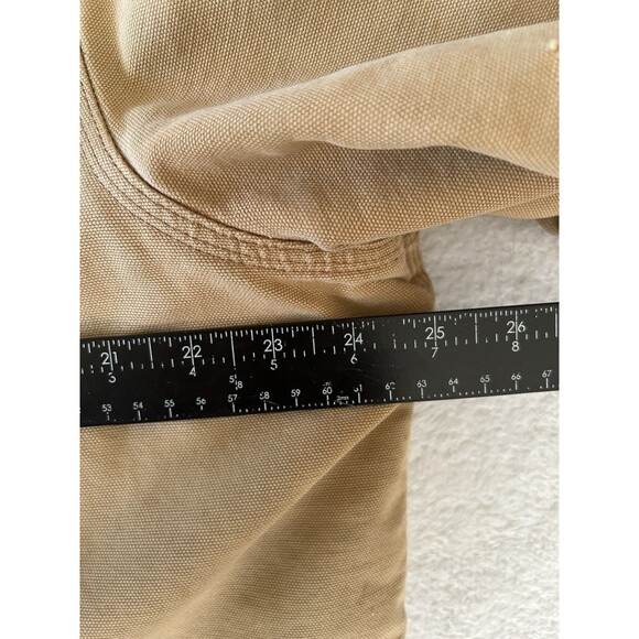 CARHARTT  Duck Chore Coat Tan 2XL Distressed Blanket Lined Workwear - Picture 11 of 12
